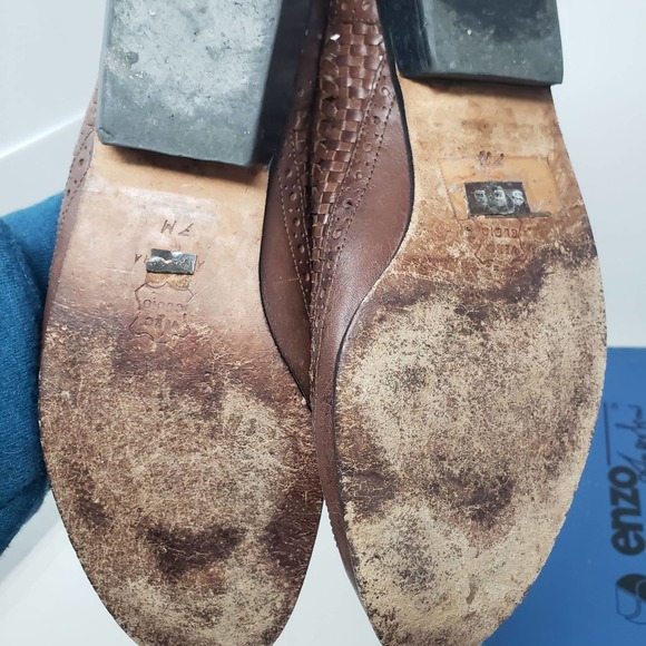 Vintage Enzo Angiolini Hand Tooled Leather Shoes with box - 7 - Picture 8 of 9